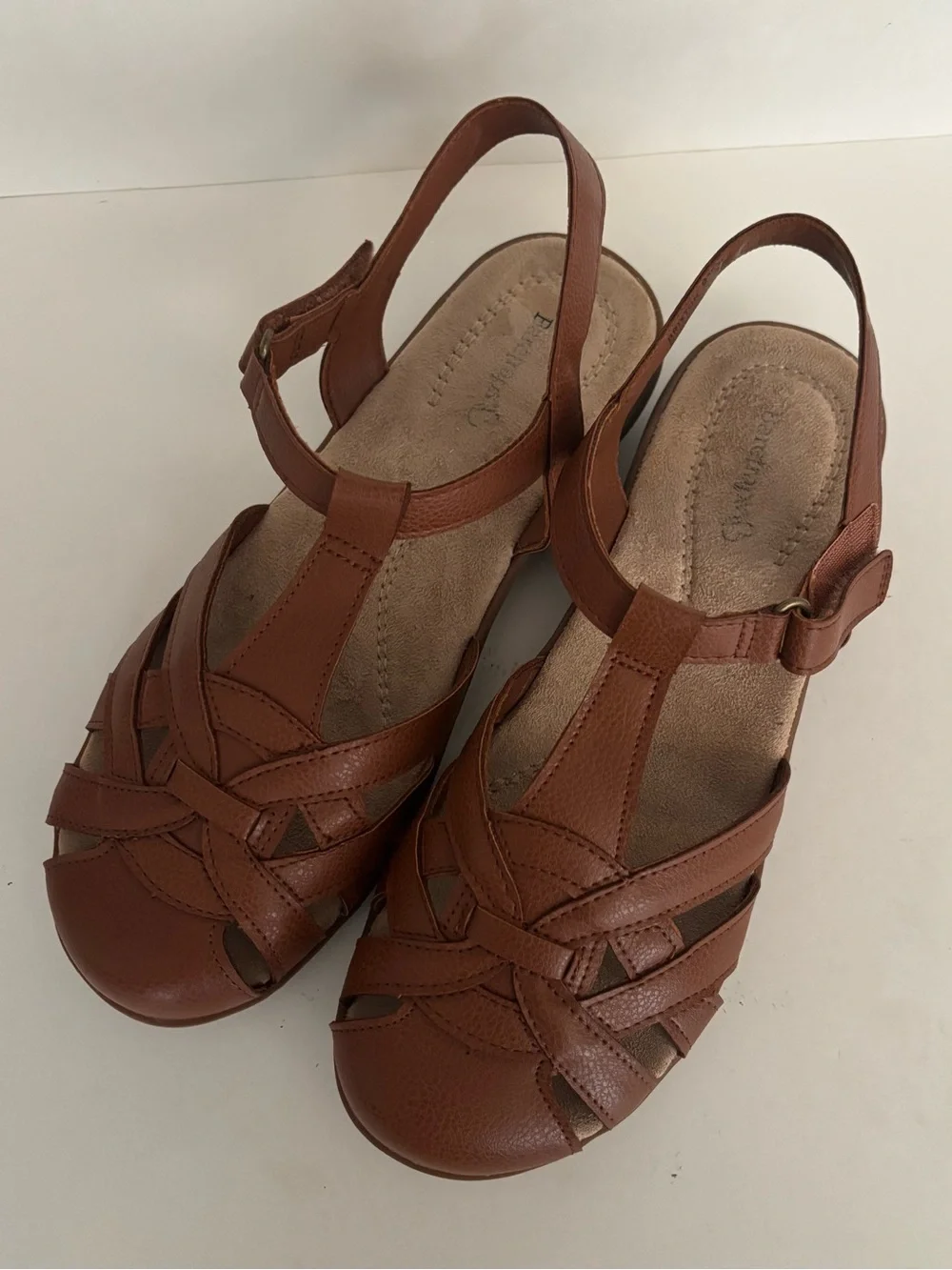 Baretraps Brixton Tan Leather Strappy T-Bar Sandals